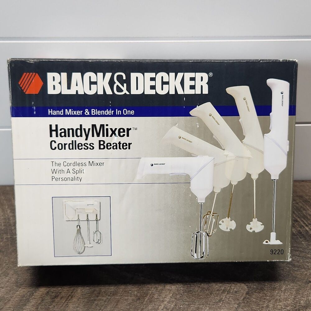 Black & Decker Handy Mixer Cordless Beater 9220 Hand Mixer & Blender In One NEW